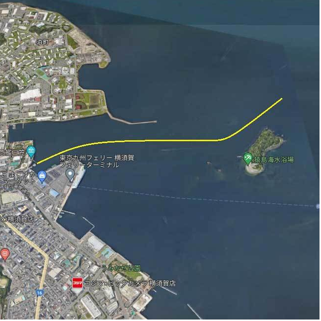 猿島までの航路